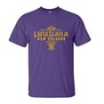 thumbnail image 1 of Mardi Gras New Orleans Louisiana Unisex Short Sleeve T-shirt-Purple-Large, 1 of 4