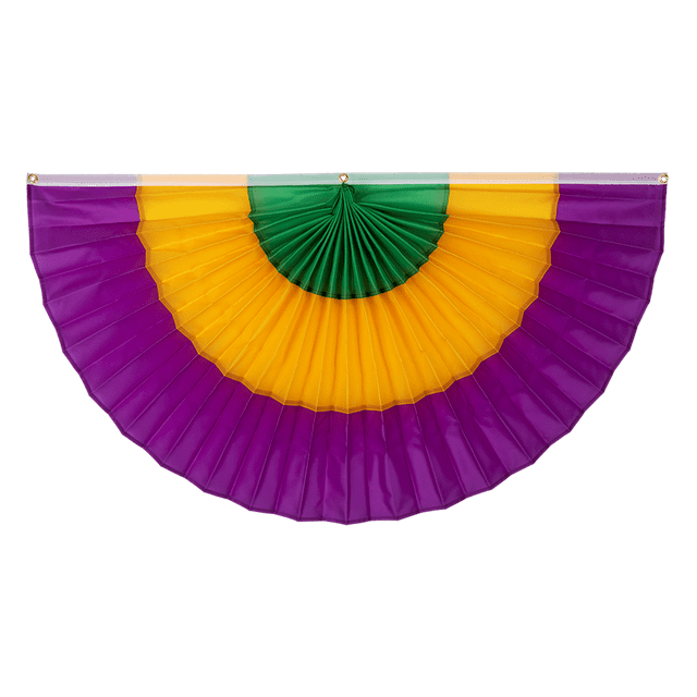 Mardi Gras Nylon Flag Bunting by Old Glory Bunting. 2' x 4' Fully Sewn ...