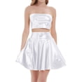 thumbnail image 1 of Mardi Gras Outfit Women'S Short Skirt Suit Performance Wear Pleated Suit Skirt For Women White S, 1 of 4