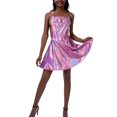 thumbnail image 1 of Mardi Gras Outfit Women'S Stylish Backless Strappy Dress Casual Vacation Clothes For Holiday Mardi Gras Festival Outfit Pink XL, 1 of 5