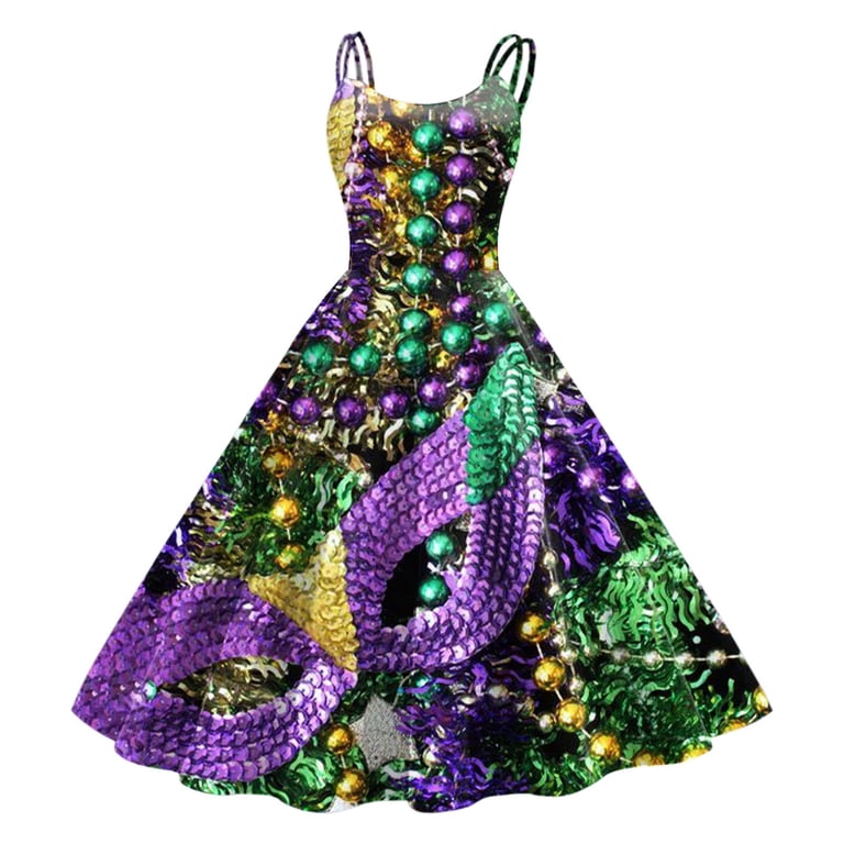 formal mardi gras dresses Mardi Gras Prom Style Party Dress (Size 4)