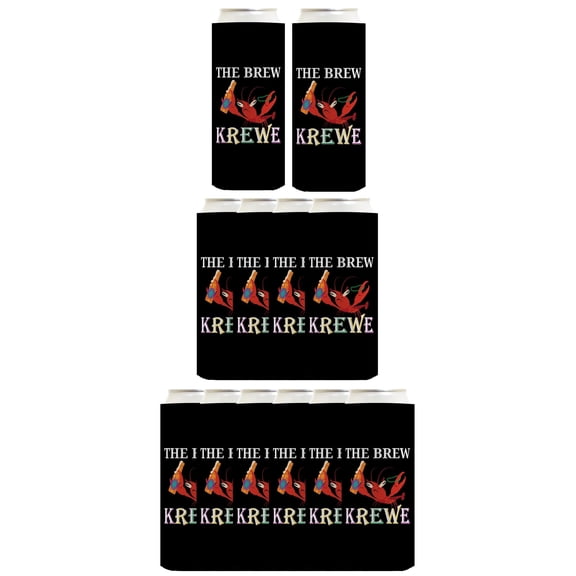 Mardi Gras Party Favors The Brew Krewe Mardi Gras 12-Pack Ultra Slim Can Thermocoolers