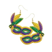 Mardi Gras Party Mask Dangle Earrings