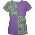thumbnail image 1 of Mardi Gras Party Purple and Green All Over Womens T-Shirt - Large, 1 of 2