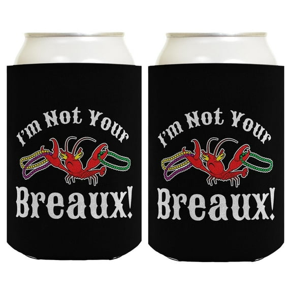 Mardi Gras Party Supplies I'm Not Your Breaux Mardi Gras Crayfish 2-Pack Can Drink Thermocoolers