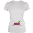 thumbnail image 1 of Mardi Gras - Peeking Baby King Cake White Juniors Soft T-Shirt - 2X-Large, 1 of 1
