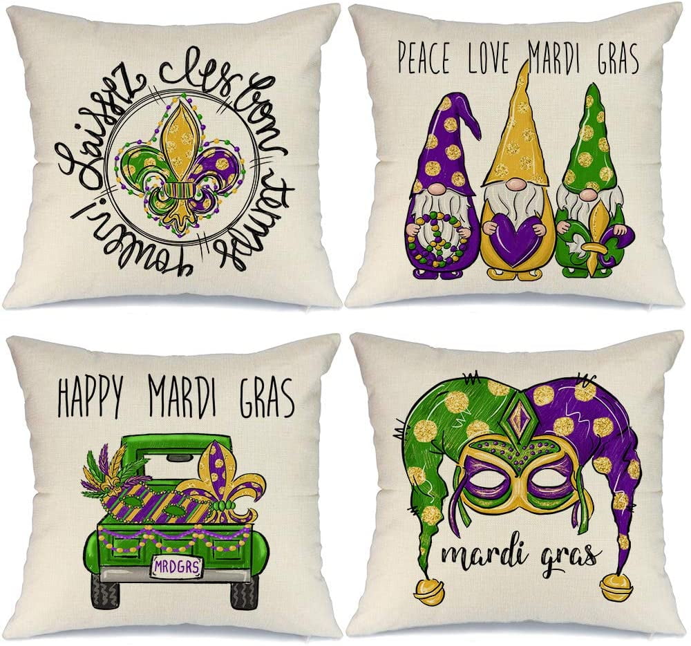 Mardi gras pillow covers sale