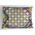 thumbnail image 1 of Mardi Gras Pillow Sham Mardi Gras Celebration Beads in Vibrant Graphic Style on Diamond Line Pattern, Decorative Standard Size Printed Pillowcase, 26 X 20 Inches, Multicolor, by Ambesonne, 1 of 2