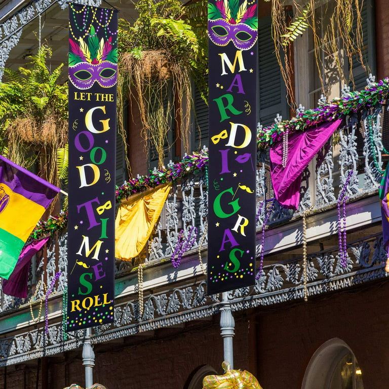  Mardi Gras Banner, Mardi Gras Decorations for Party