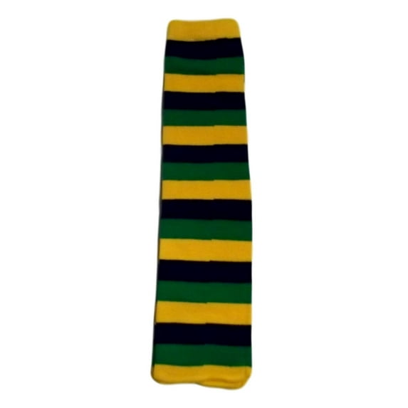 Mardi Gras Purple Green Yellow Men's Stripe Tube Socks One Size