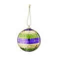 thumbnail image 1 of Mardi Gras Purple, Green and Gold Disco Ball Ornament Tree NOLA, glass cut St. Charles Ave. Christmas  Holiday Bourbon st French Quarter metallic, 1 of 2