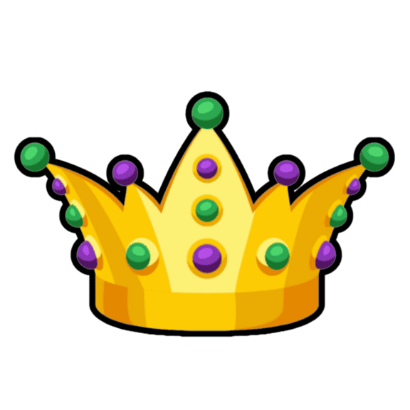 Mardi Gras Queen Crown Cookie Cutter with Stamp