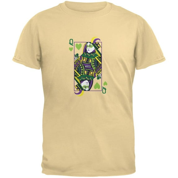 Mardi Gras Queen of Hearts Yellow Haze Adult T-Shirt - X-Large