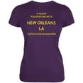 thumbnail image 1 of Mardi Gras Return Me to New Orleans Purple Juniors Soft T-Shirt - Medium, 1 of 2