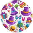 thumbnail image 1 of Mardi Gras Round Placemats Non-Slip Table Mat Heat Resistant Placemat for Dining Table Kichen Party Table Diameter 15.4 inch Set of 6 Home Decor Gifts, 1 of 7