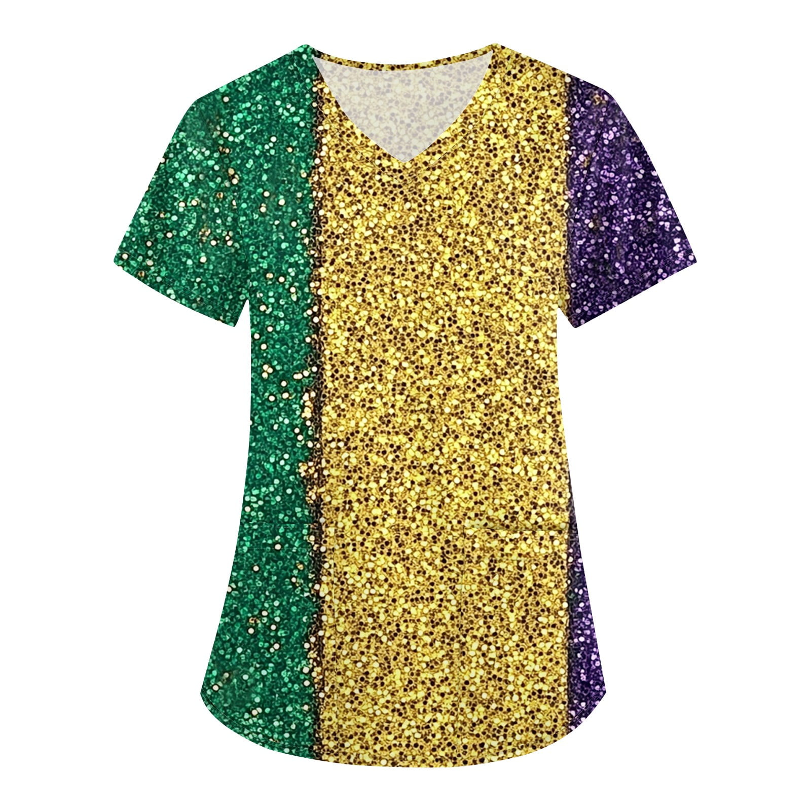 koi mardi gras scrub top