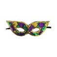 thumbnail image 1 of Mardi Gras Sequin Mask for Women Costume Shining Fleur De Lis Lace-Up Mask Masquerade Venetian Carnival Mask for Party Decorations 1 PC Purple Pink One Size, 1 of 4