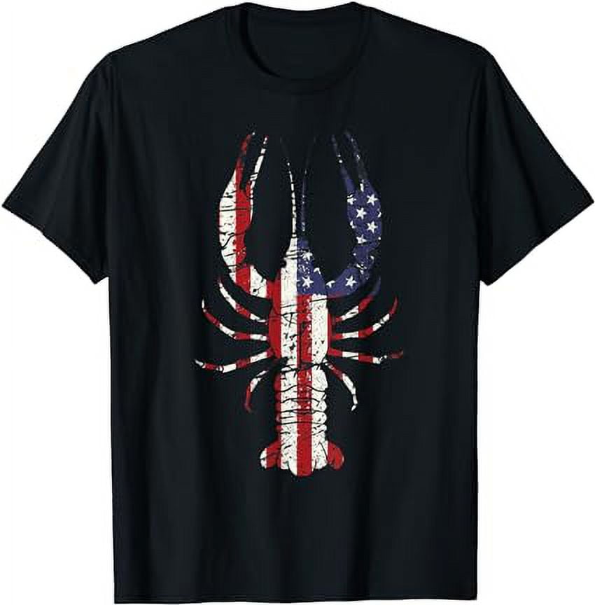 Mardi Gras Shirt Fleur De Lis Crawfish Shirt American Flag T-Shirt ...