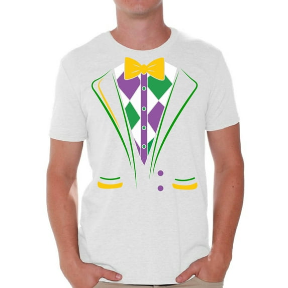Mardi Gras Shirt for Men New Orleans Tuxedo Tee for Him US Festival Funny Novelty Men's T-Shirt