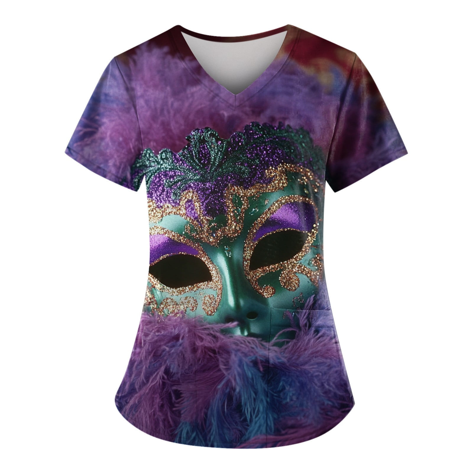 mardi gras scrub tops