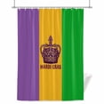 thumbnail image 1 of Mardi Gras Shower Curtain, Carnival Crown Purple Gold Green Waterproof Shower Curtain Set with 12 Hooks Lightweight Bath Curtains Fabric Bathroom Decor 48x72 Inches, 1 of 9