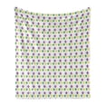thumbnail image 1 of Mardi Gras Soft Flannel Fleece Throw Blanket, Fleur De Lis in Mardi Gras Carnival Colors Festival Pattern, Cozy Plush for Indoor and Outdoor Use, 50" x 70", Green Yellow Purple, by Ambesonne, 1 of 6