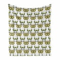 thumbnail image 1 of Mardi Gras Soft Flannel Fleece Throw Blanket, Pattern withs Traditional Carnival Celebration Costume, Cozy Plush for Indoor and Outdoor Use, 70" x 90", Purple Green Yellow, by Ambesonne, 1 of 6
