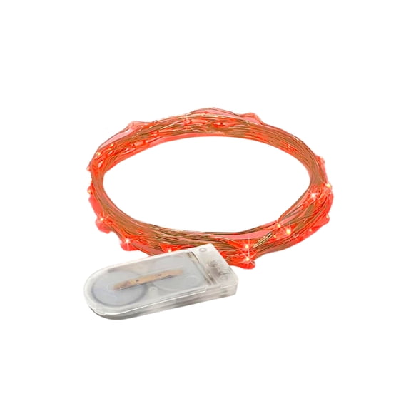 Mardi Gras Spot 6' Red LED Battery Operated Fairy Lights (Each)