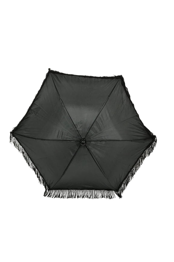 Black Umbrella with Fringe 14.5" (Each)