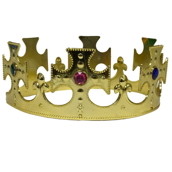 Mardi Gras Spot Gold Jeweled Crown (Each)
