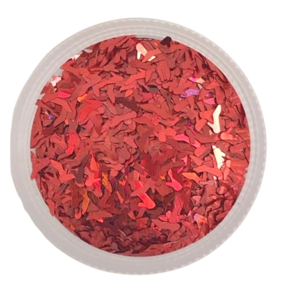 Mardi Gras Spot Red Shoes 6mm 1oz (Each)