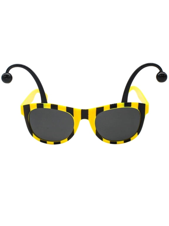 Yellow and Black Bee Sunglasses with Antennae (Each)