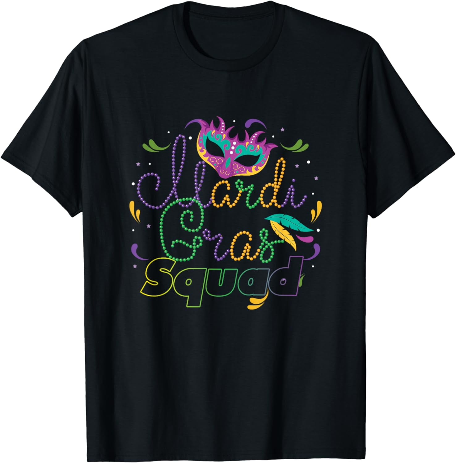 Mardi Gras Squad New Orleans Carnival Festival Cotton TShirt
