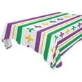 thumbnail image 1 of Mardi Gras Stripes Tablecloth Rectangle Colorful Table Cloth Large Square Table Cover for Dining Kitchen Party 60"x90" Decor Gift, 1 of 7