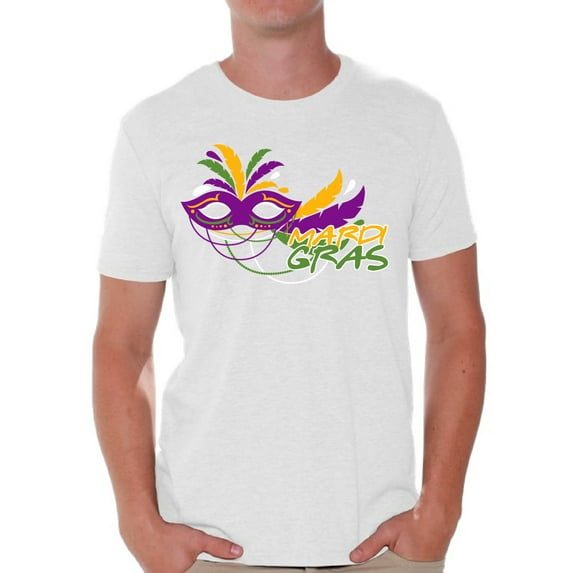 Mardi Gras T-Shirt for Men Festive Tees Carnival Mask Carnaval 2021 Men's Shirt New Orleans Party