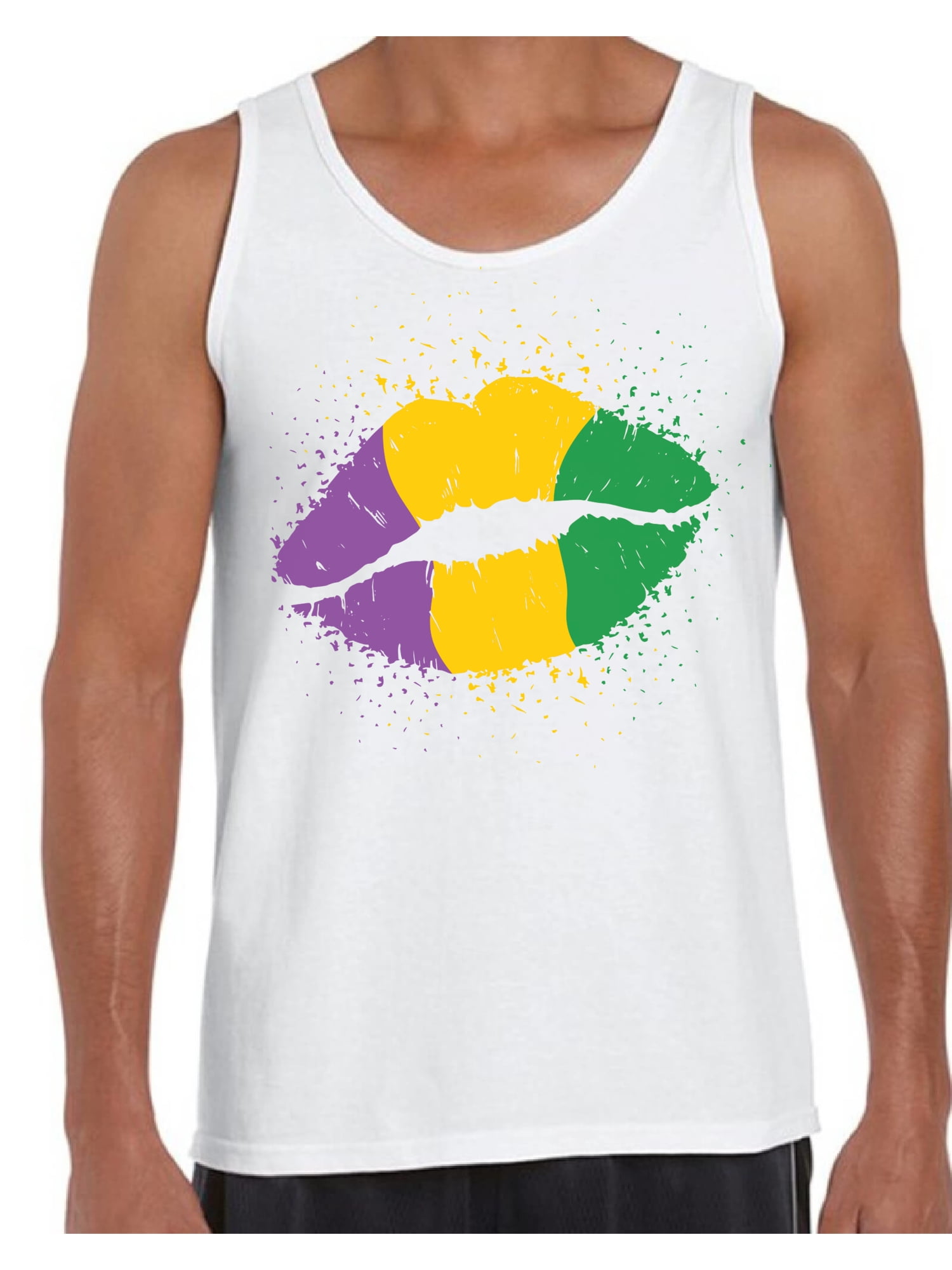 mardi gras black tank top