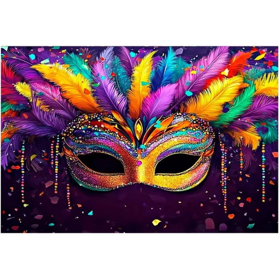 Mardi Gras Theme Backdrop Mask Prom Dance Background Carnival Masquerade Party Photographic Background Decor