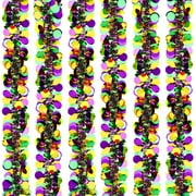Mardi Gras Tinsel Garland, HAPPIWIZ 3 Pack 6.6 FT Golden Purple Green Metallic Tinsel Garland Twist Hanging Fringe Garland for Mardi Gras Carnival Tinsel Garland Set Party Decoration