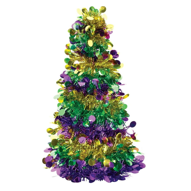 Lumistick 6' Mardi Gras Boa with Gold Tinsel