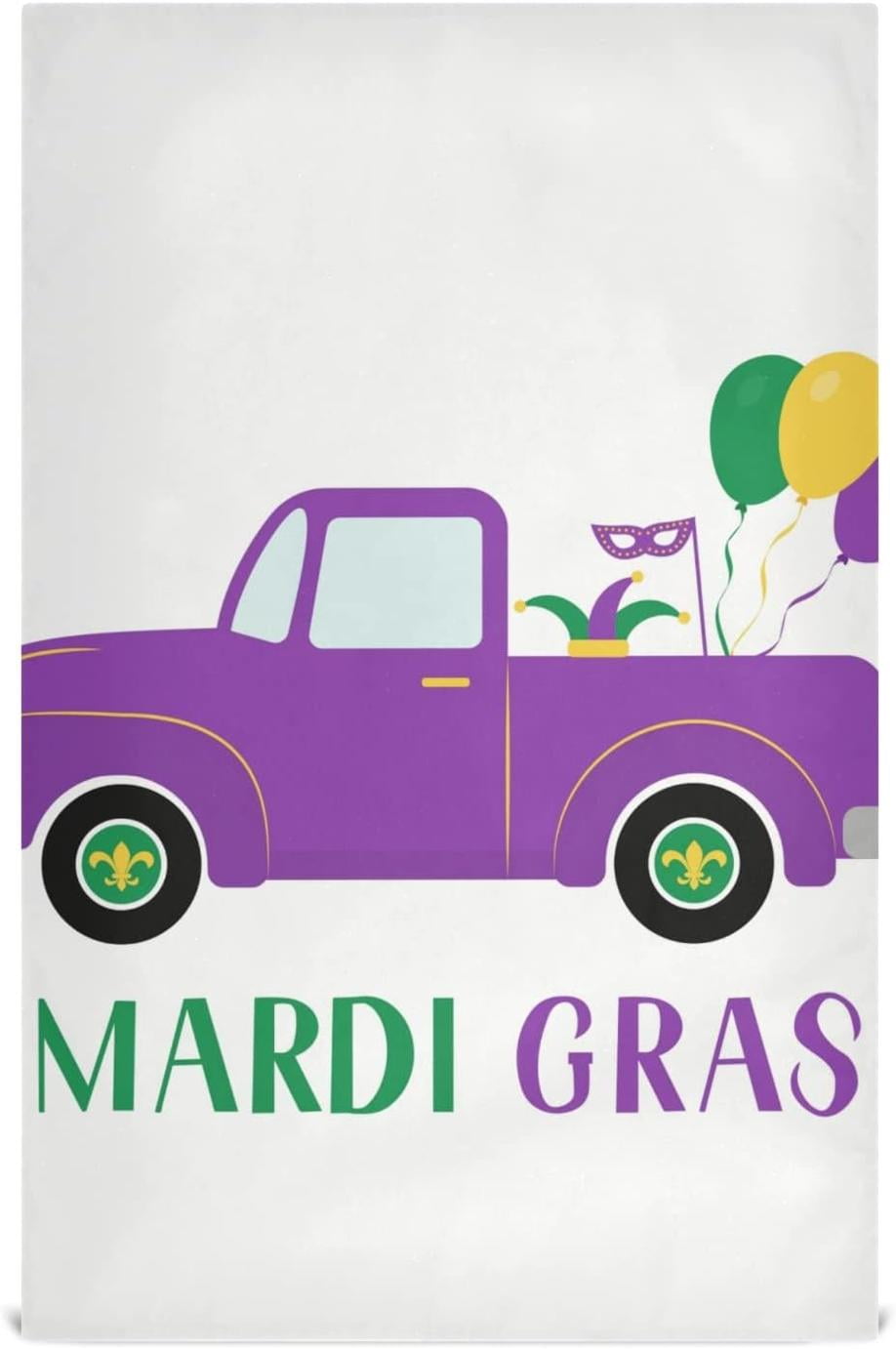 mardi gras kitchen towels