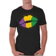 thumbnail image 1 of Mardi Gras Tshirt for Men Lips Tees Graphic Carnaval 2021 Men's Shirt New Orleans Souvenirs, 1 of 4