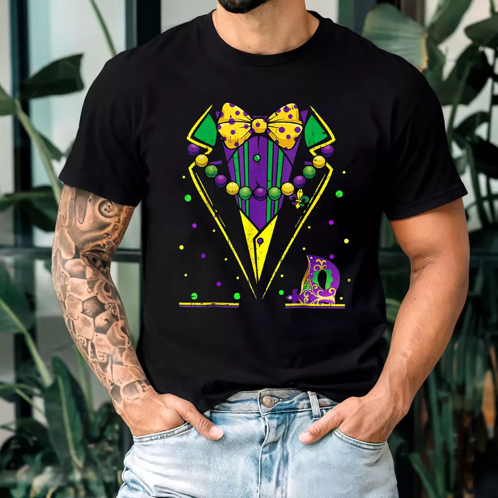 mardi gras tuxedo vest