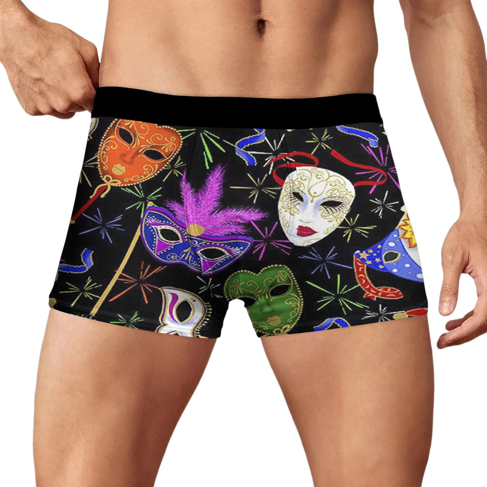 Mardi Gras Underwear Mens Carnival Underwear Breathable Trend Novel