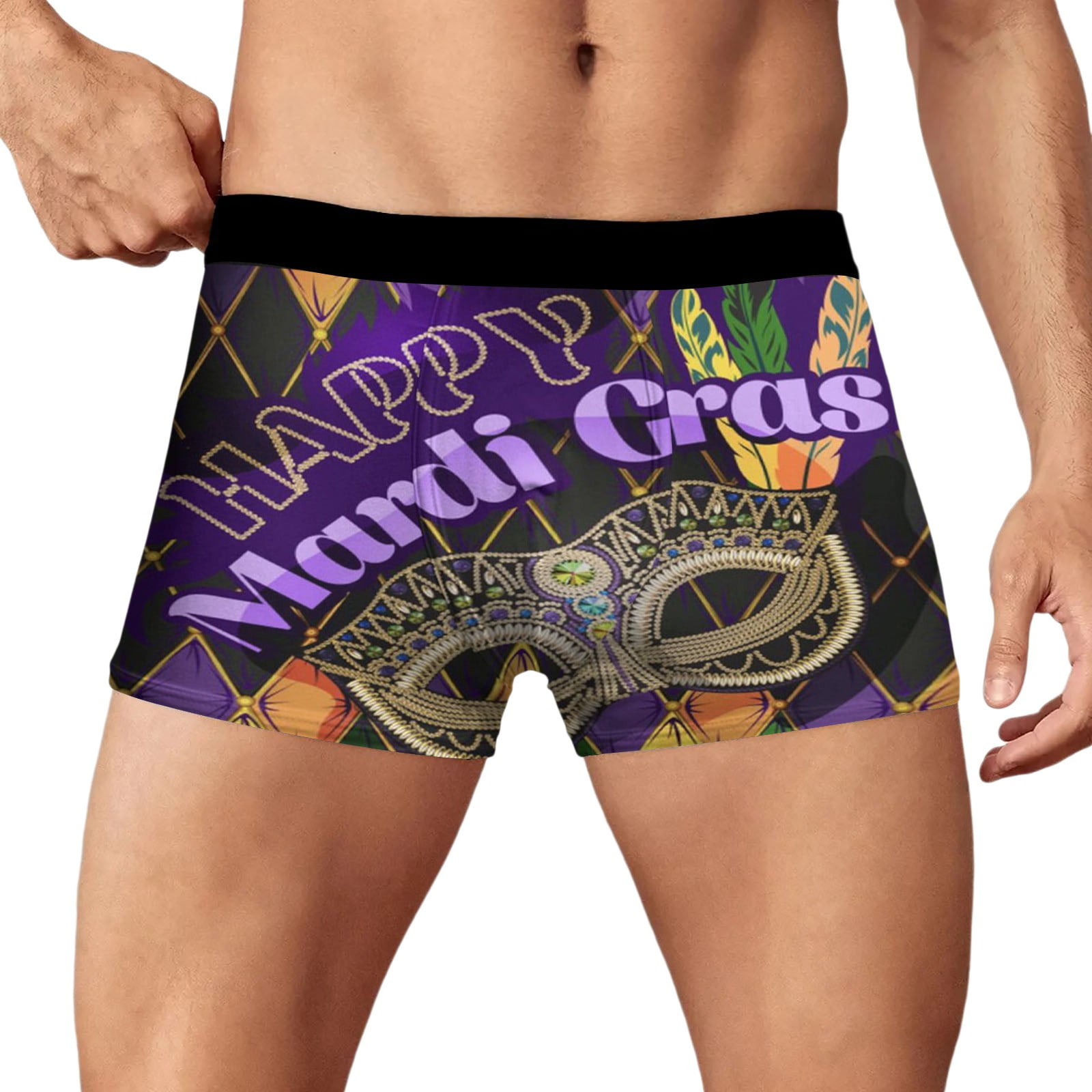 Mardi Gras Underwear Mens Carnival Underwear Breathable Trend Novel