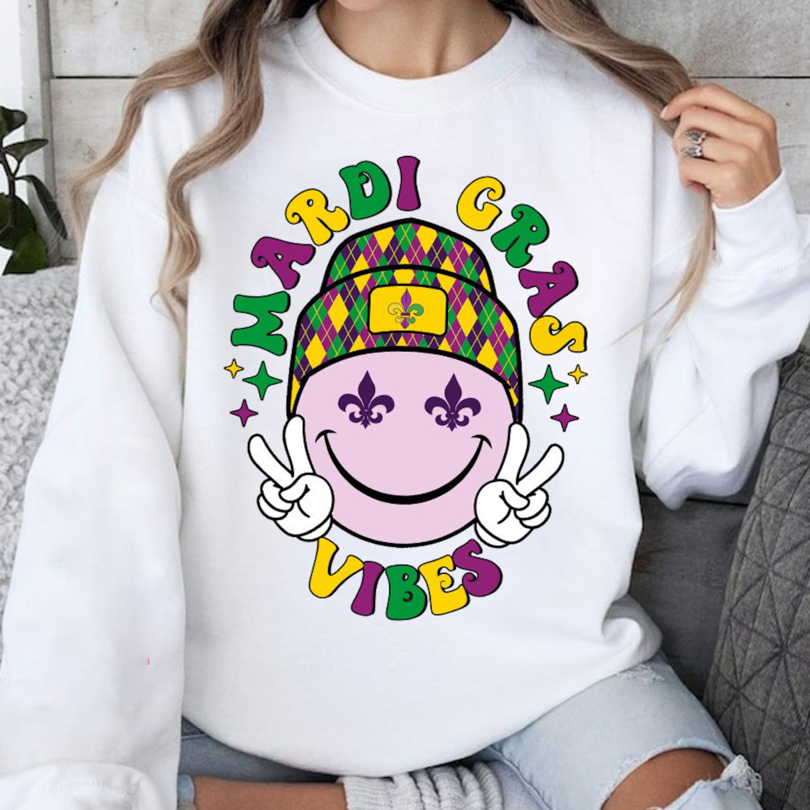 mardi gras sweat suit