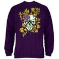 thumbnail image 1 of Mardi Gras Voodoo Zombie Skull Mens Sweatshirt Purple MD, 1 of 2
