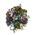 thumbnail image 1 of Mardi Gras Wreath, Mardi Gras Decor, Fat Tuesday Celebration, 1 of 4