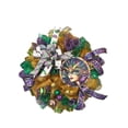 thumbnail image 1 of Mardi Gras Wreath, Mardi Gras Decor, Fat Tuesday, 1 of 4