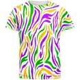 thumbnail image 1 of Mardi Gras Zebra Stripes Costume All Over Mens T Shirt Multi X-LG, 1 of 2