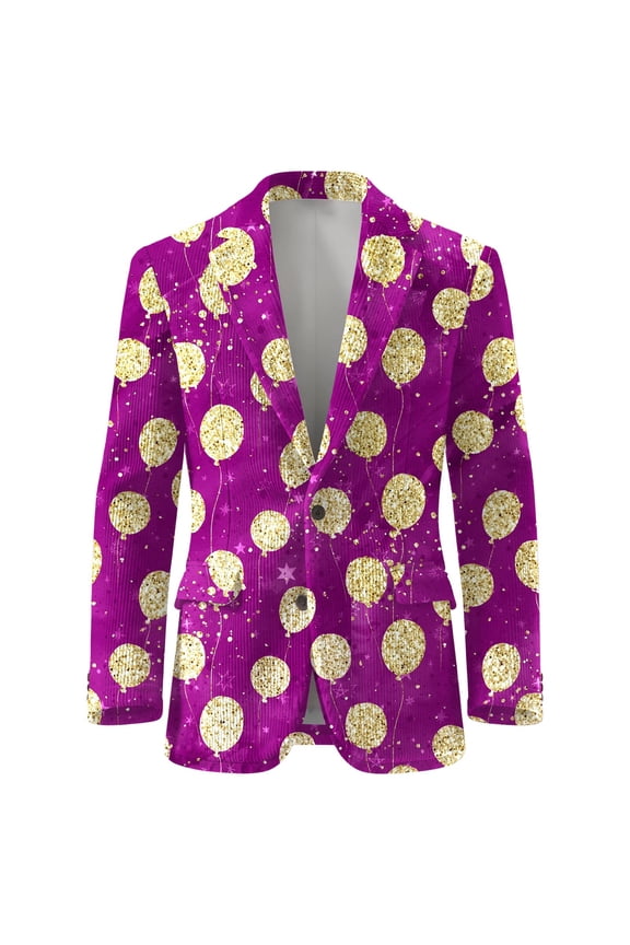 Mardi Gras blazer for men Carnival Print Corduroy Jacket For And Style Casual Jacket With Comfortable Fit